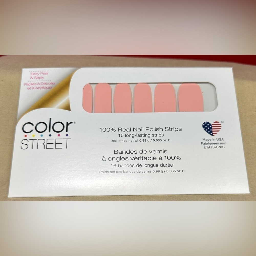 Color Street 100% Real Nail Polish Strips 16 Long Lasting Strip-Charleston Blush